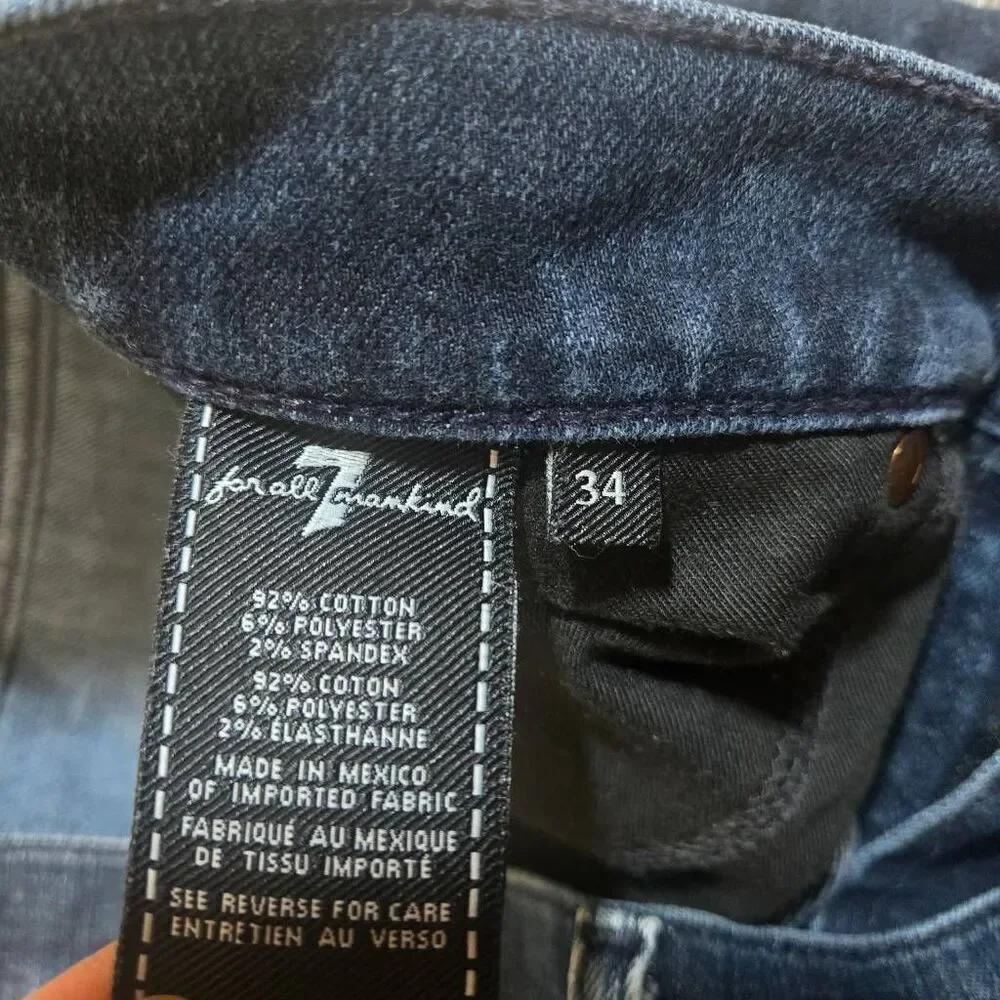 7 For All Mankind Luxe Performance The Straight jeans size 34 men's short
